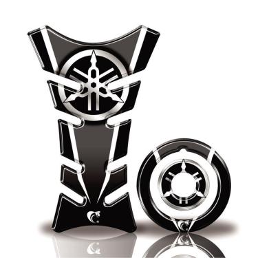 Imagem de Kit Protetor Tanque Adesivo Moto Yamaha Factor + 2016 Preto Preto