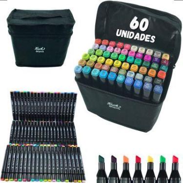 Imagem de Ultra Canetinhas Profissional Ponta Dupla Estojo 60 1linha - Sweet Hom