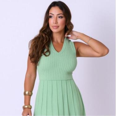 Imagem de Conjunto Tricot Liso Verão Modal Elegante Conforto Look Blogueira - Mi