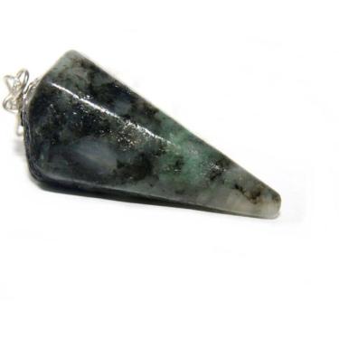 Imagem de Pendulo Facetado Esmeralda Lapidação Radiestesia