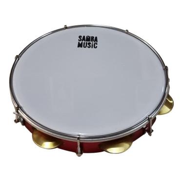 Imagem de Pandeiro 10 Samba Music Madeira Vermelho