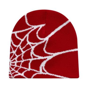 Imagem de Chapéu de Malha Unissex Y2K - Gorro Aranha com Design Moderno para Tod
