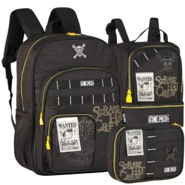 Imagem de Kit Material Escolar One Pice Mochila de Costas Lancheira Térmica Esto