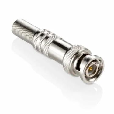 Imagem de Conector Para Cftv Plug Bnc Macho Com Mola De Parafuso