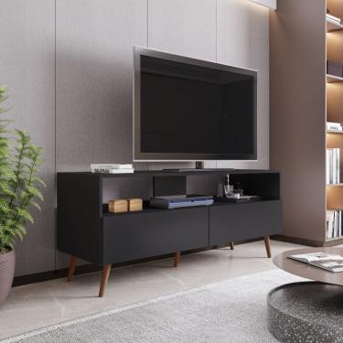 Imagem de Rack Bancada para TV de até 55 Polegadas Sienna Preto Maderatto Móveis