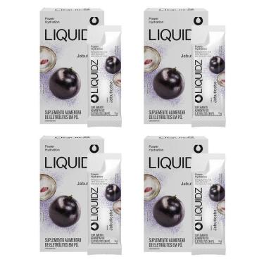 Imagem de LIQUIDZ® - Eletrólitos Zero Açúcares - Jabuticaba - Kit 4 Caixas - 24 sachês-Unissex