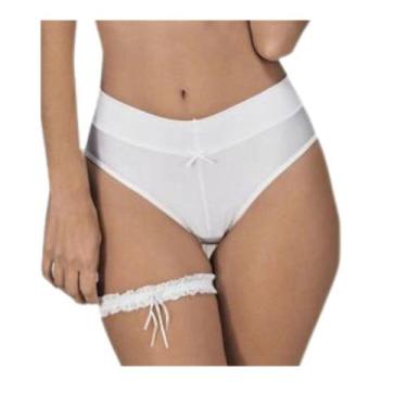 Imagem de Calcinha Cavada Cítara DeMillus Cós Alto Firma Barriguinha - EG, Branc