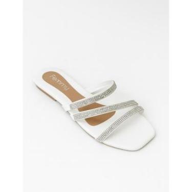 Imagem de Sandália Feminina Rasteirinha Femmy 060 Strass Top Brilha-Feminino