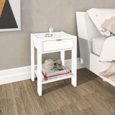 Imagem de Mesa de Cabeceira 41cm com tomada para celular AZ1016 Tecnomóbili, Bra