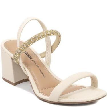 Imagem de Sandália Salto Bloco Slingback Brilho Dakota Y9962-Feminino