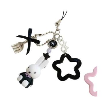 Imagem de Chaveiro De Coelho Kawaii Miffy Estilo Punk Y2K, Brinquedo Para Bolsa,