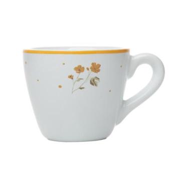 Imagem de Xícara Café com Pires Doce Encanto 90ml Azul Claro Cerâmica - Wolff