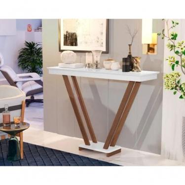 Imagem de Aparador Buffet Sala Decorativo Pés Em Madeira Supreme Cor:branco