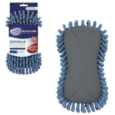 Imagem de Esponja Microfibra Para Lavagem Automotiva Flash Limp - Flashlimp