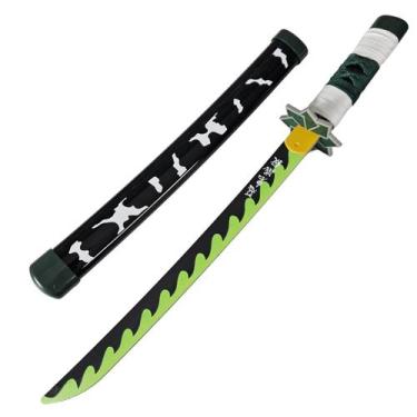 Imagem de Mini Katana Em Polímero Sanemi Demon Slayer Kimetsu No Yaiba Coleção A