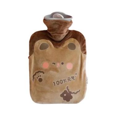 Imagem de Bolsa De Água Quente Grande De Pelúcia Para Cólicas Menstruais E Alívi