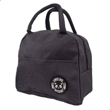 Imagem de Bolsa Térmica Fitness Marmita Viagem Necessaire Preto