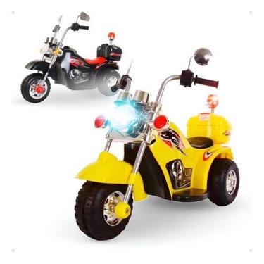 Imagem de Moto Eletrica Com Luz E Som 6v4ah Amarelo Tiggy
