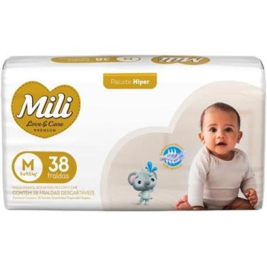 Imagem de Fralda Mili Love&Care Premium Hiper M - 38 Unidades