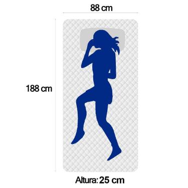 Imagem de Colchão Solteiro Sereneprime Molas Ensacadas 88x188x25 Cinza