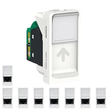Imagem de 9 Módulo Tomada Rj45 8 Fios Upt Cat5e Schneider Linha Orion S70540004