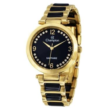 Imagem de Relógio Champion Feminino Ref: Cs28530u Cerâmica Dourado