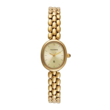Imagem de Relogio Mondaine Feminino Ref: 33051lpmvdm1 Oval Bracelete Dourado