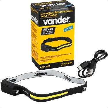 Imagem de Lanterna Para Cabeça Recarregável LCV350 Vonder