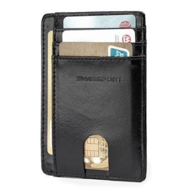 Imagem de Carteira Masculina Pequena Lisa Porta Cartão Slim-Masculino
