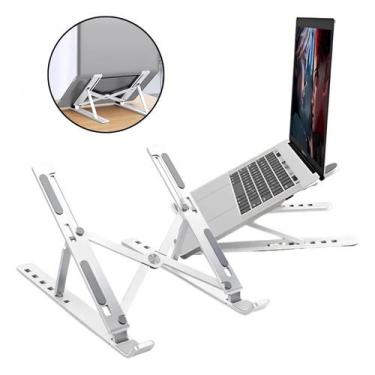 Imagem de Suporte Notebook Alumínio Ajustável Ergonômico Dobrável para Notebook 