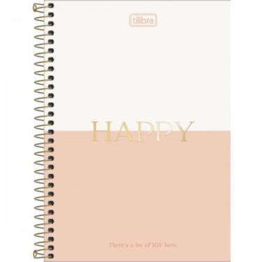 Imagem de Caderno Espiral Pequeno 1/4 Happy 80fls Capas Sortidas - Tilibra
