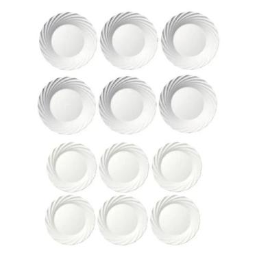 Imagem de Jogo De Pratos 6 Fundo 6 Sobremesa Jasmim Opaline Buffet - Nadir Figue