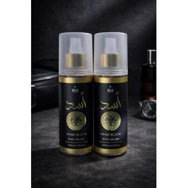 Imagem de 2 Body Splash Árabe Masculino Asad Black 200ml Bello Charme