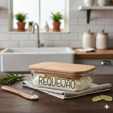 Imagem de Pote Hermético Vidro (370 ml) Requeijão - Casa Vitá, Requeijão