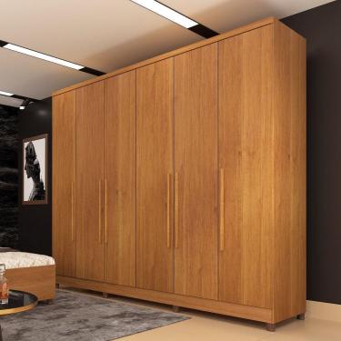 Imagem de Guarda Roupa Casal com Pé 6 Portas 4 Gavetas Veneza Tcil