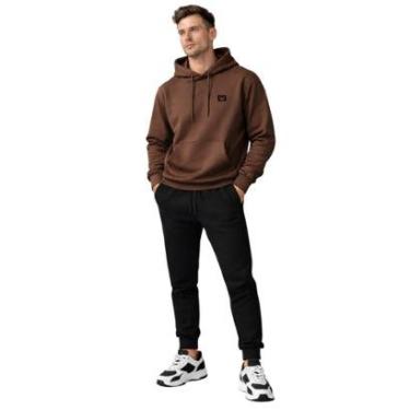 Imagem de Conjunto Blusa + Calça de Moletom Siri Estilo Casual Confortável-Masculino