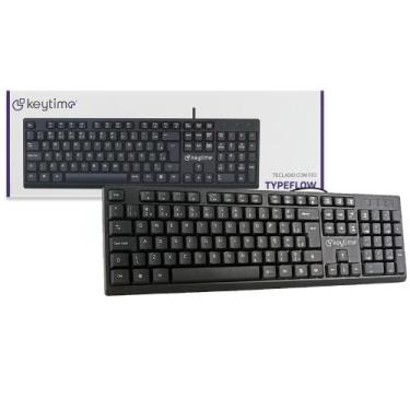 Imagem de Teclado Membrana Keytime Typeflow Usb 2.0 Abnt 2 Preto Kyt00009