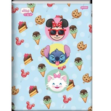 Imagem de Caderno Pequeno 1/4 Brochura Disney Emoji 80 Folhas Jandaia, Azul