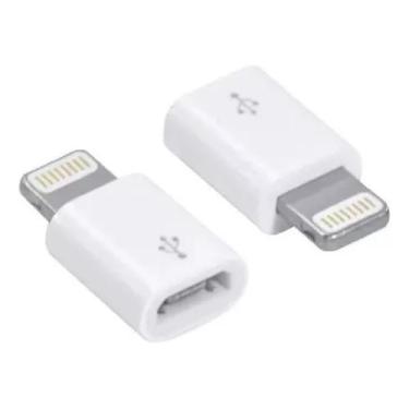 Imagem de Adaptador Conversor Micro Usb Para Lightning Compatível Com iPhone, Co