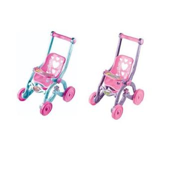 Imagem de Brinquedo Carrinho Boneca Baby Princesas  Florzinha Brinquemix, Lilás,