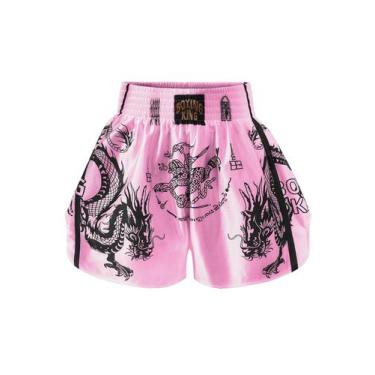 Imagem de Shorts de Muay Thai BEAUDRM masculinos estampados com cintura elástica