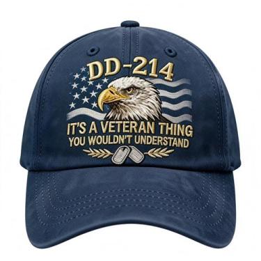 Imagem de Chapéu DD-214 Boné de beisebol militar bordado veterano para homens - 