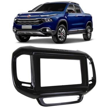 Imagem de Moldura De Painel 2 Din 9 Polegadas Fiat Toro - Black Piano