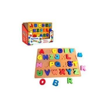 Imagem de Tabuleiro didatico alfabeto 23x30cm c/27pcs - DM TOYS