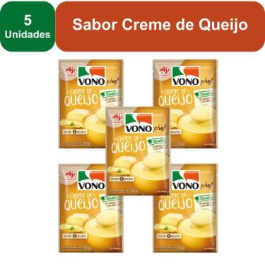 Imagem de Kit 5 Unidades Sopas Cremosas VONO CHEF Sabor Creme de Queijo 53g - VO