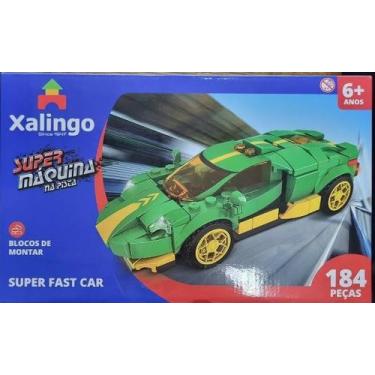 Imagem de Blocos de montar Super Maquina Na Pista 184 peças - Xalingo, SUPER FAS