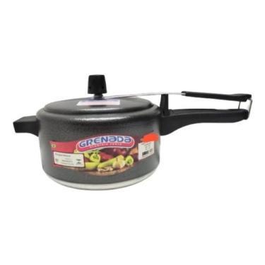 Imagem de Panela De Pressão 3 Litros Grenada Pequena De Alumínio Preto Craqueado