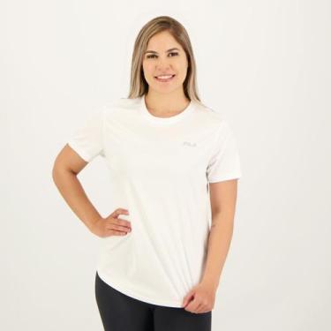 Imagem de Camiseta Fila Basic Sports Polygin Feminina Branca, EG
