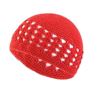 Imagem de Gorro Kufi De Algodão Sólido Para Mulheres E Homens, Toucas Islâmicas 