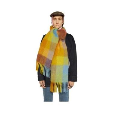 Imagem de Cachecol De Cashmere Para Homens E Mulheres, Grosso, Quente, Estampa X